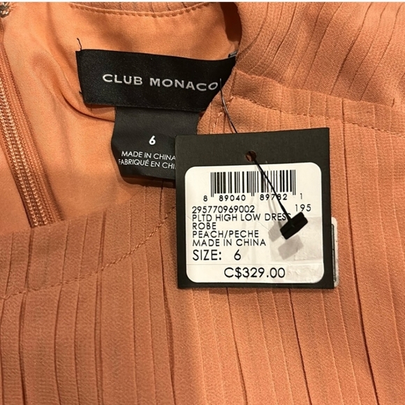 NWT Club Monaco pleated high low dress - Picture 2 of 3